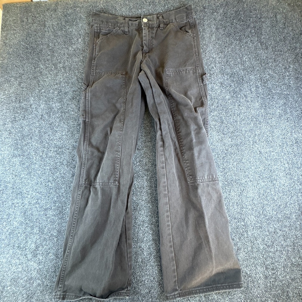 RSQ Carpenter Pants Men 28x29.5 Gray Cotton Double Knee Straight Leg Pockets